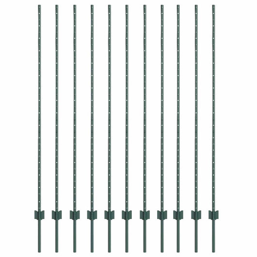 Set di 11 posti per recinzione a forma di U verde, 160 cm in acciaio. 42006273