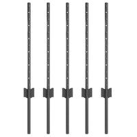 Pali U-channel grigio 60 cm in acciaio di  - Set da 5 42006276