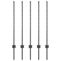 Pali per Recinzione 10 pcs Grigio 100 cm Acciaio 42006280