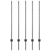 Pali per Recinzione 10 pcs Grigio 120 cm Acciaio 42006282