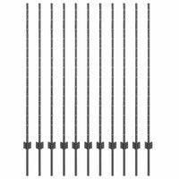 Pali per Recinzione 22 pcs Grigio 140 cm Acciaio 42006285