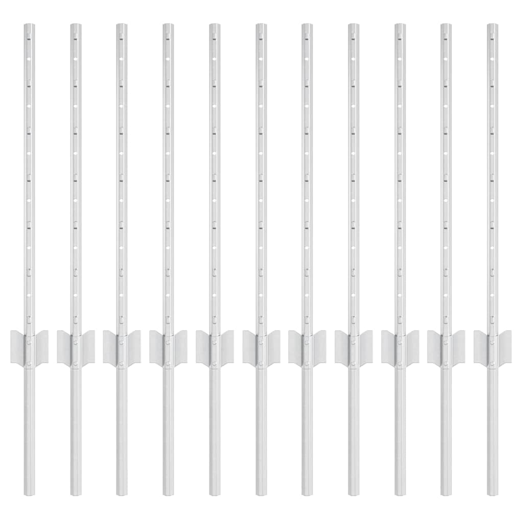 Pali per recinzione , 11 pz, U-Channel, 60 cm in acciaio galvanizzato. 42006293