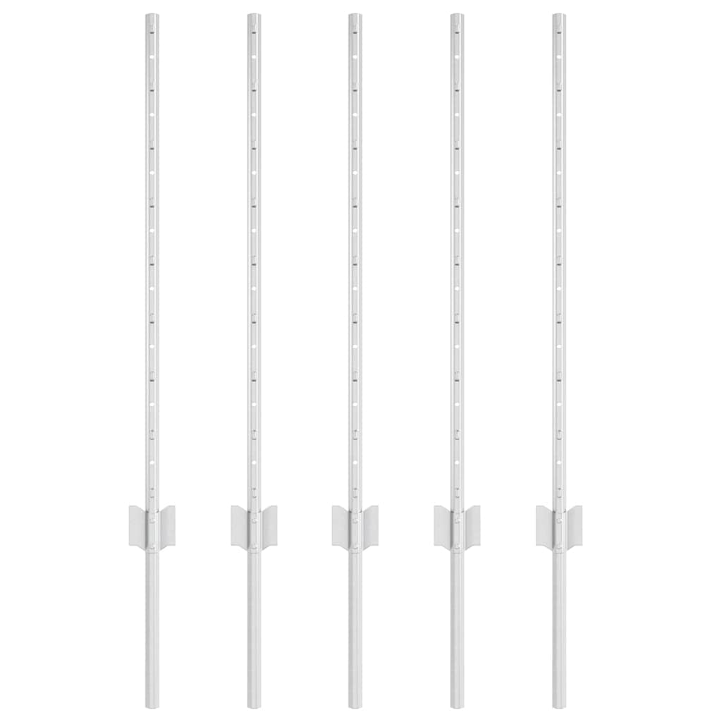Pali per recinzione , 5 pz, U-Channel, 80 cm, in acciaio zincato. 42006294