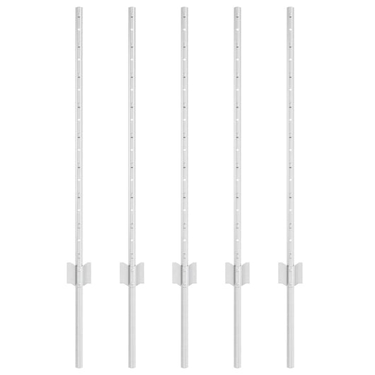 Pali per recinzione , 5 pz, U-Channel, 80 cm, in acciaio zincato. 42006294