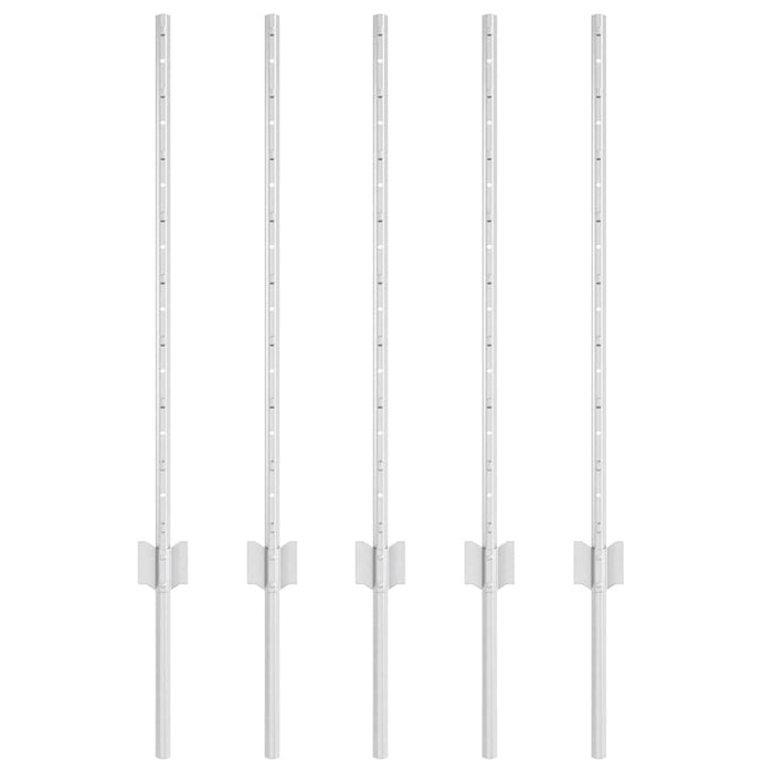 Pali per recinzione , 5 pz, U-Channel, 80 cm, in acciaio zincato. 42006294