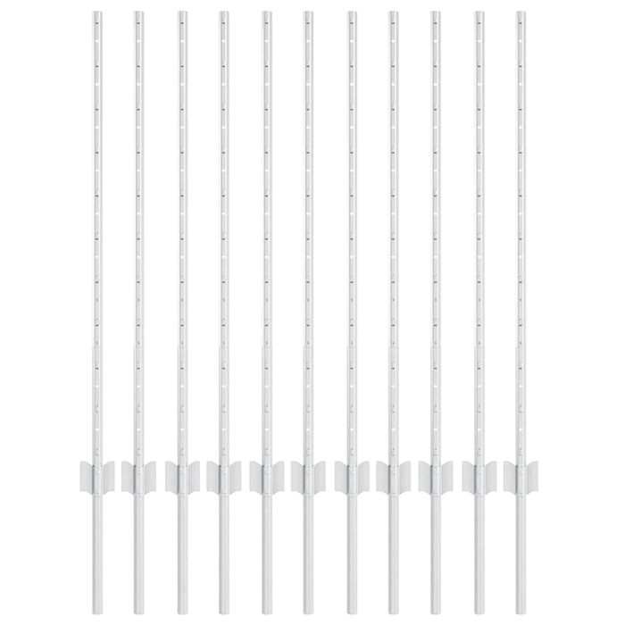 Posti per Recinzione 22 pz U-Channel 100 cm in Acciaio Zincato 42006297