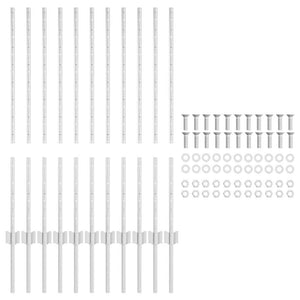 Posti per Recinzione 22 pz U-Channel 100 cm in Acciaio Zincato 42006297
