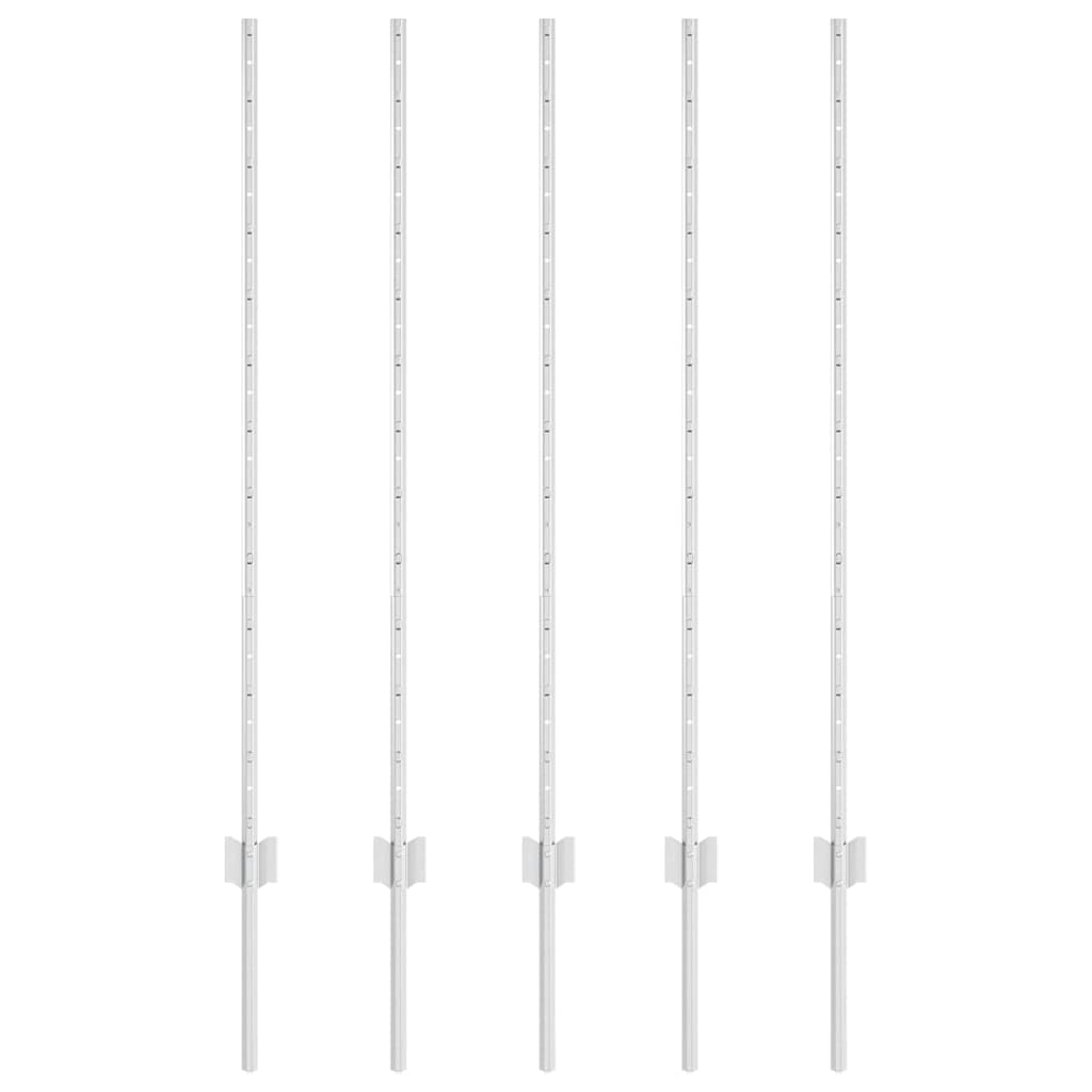 Pali per recinzione , 10 pezzi, a U, 120 cm, in acciaio zincato 42006298