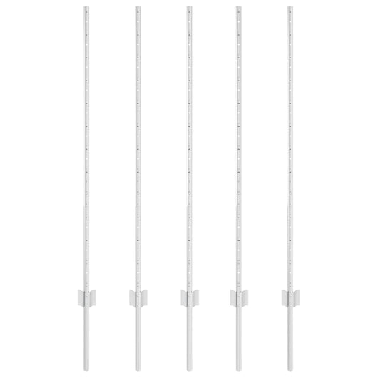 Pali per recinzione , 10 pezzi, a U, 120 cm, in acciaio zincato 42006298