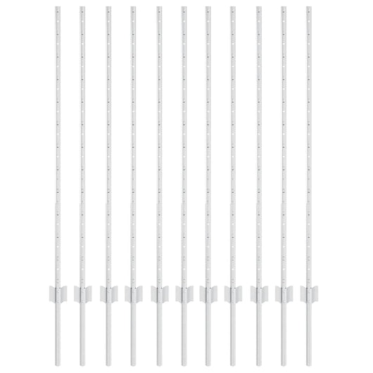 Pali di recinzione , 22 pezzi, canale a U, 120 cm in acciaio zincato 42006299