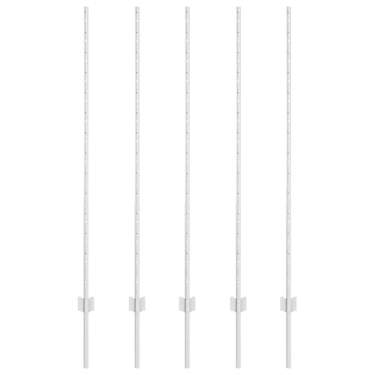 Pali per Recinzioni, 10 pz, Canale a U, 140 cm, Acciaio Galvanizzato 42006300