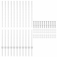 Pali di Recinzione in U-Channel - 22 Pezzi da 140 cm in Acciaio Zincato 42006301