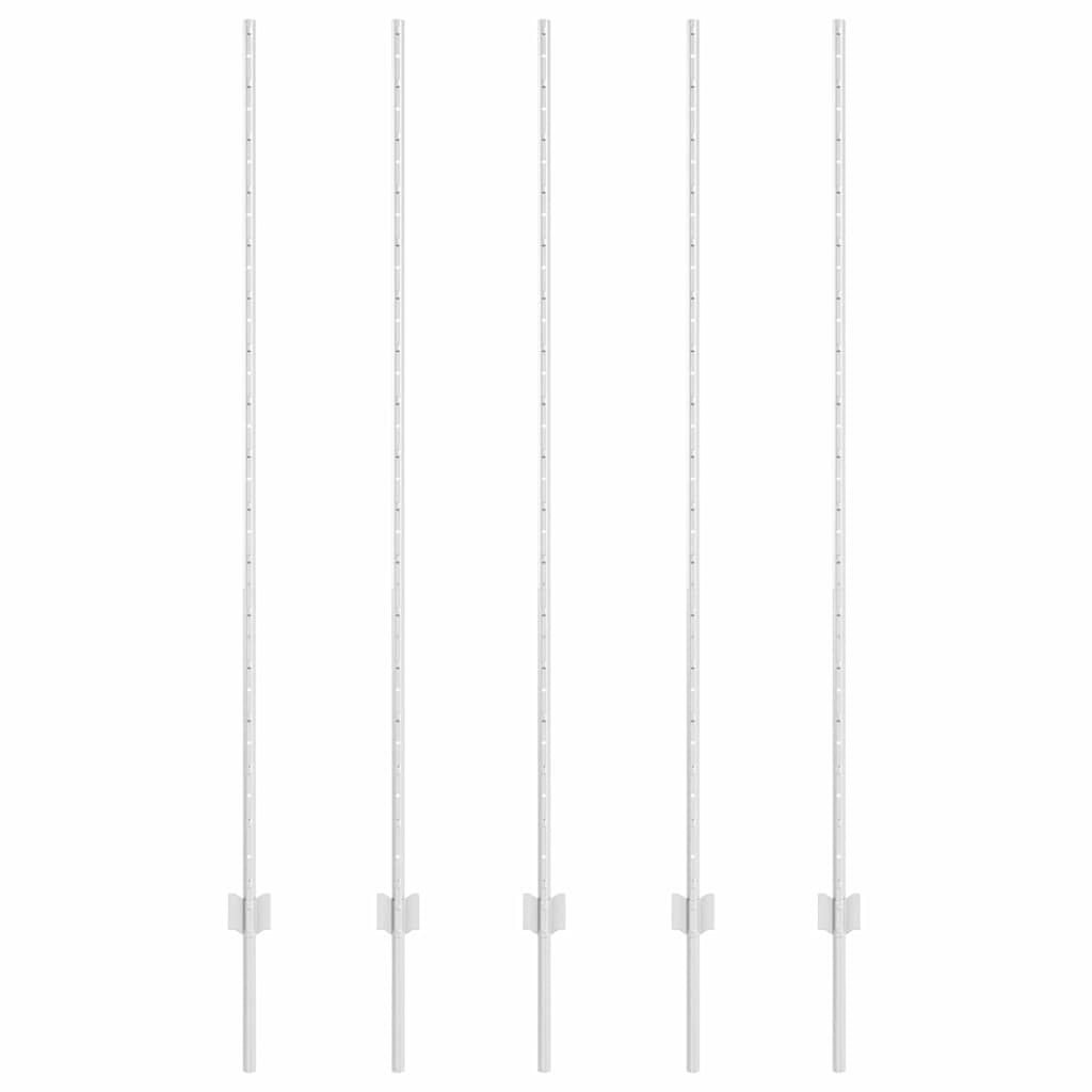 Paletti per Recinzione 10 pz Canale a U 150 cm in Acciaio Zincato 42006302