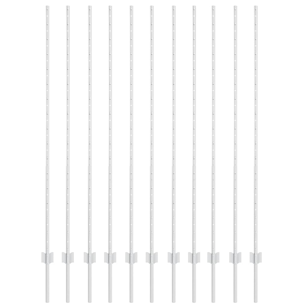 Poste per Recinto , 22 pezzi, Canale a U, 160 cm, Acciaio Zincato 42006305