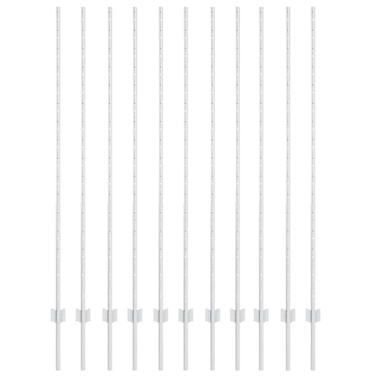 Poste per Recinto , 22 pezzi, Canale a U, 160 cm, Acciaio Zincato 42006305