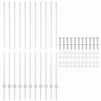Poste per Recinto , 22 pezzi, Canale a U, 160 cm, Acciaio Zincato 42006305