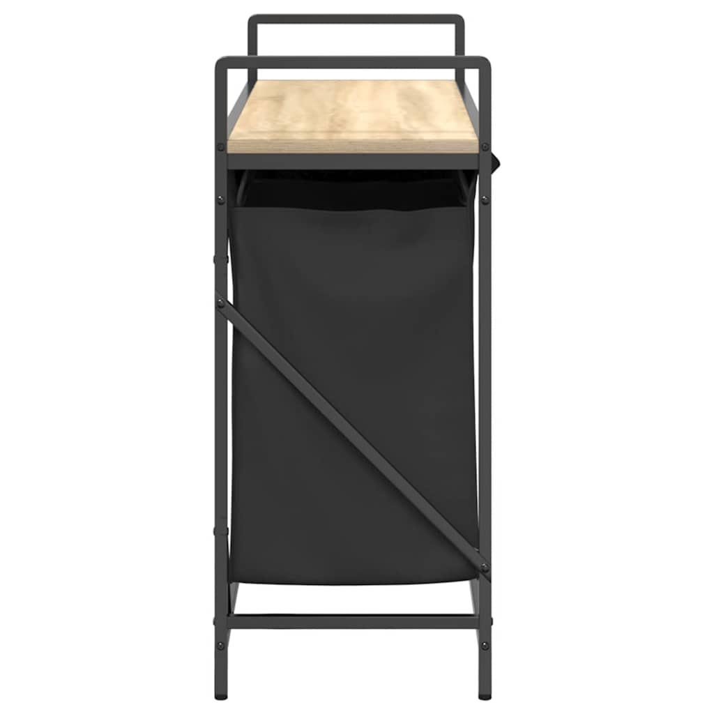 vidaXL Cesto per la Biancheria 3 Scomparti con Ripiano Rovere Sonoma