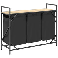 Cesto per la Biancheria 3 Scomparti con Ripiano Rovere Sonoma 859061