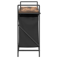 vidaXL Cesto Portabiancheria 3 Scomparti con Ripiano Rovere Fumo