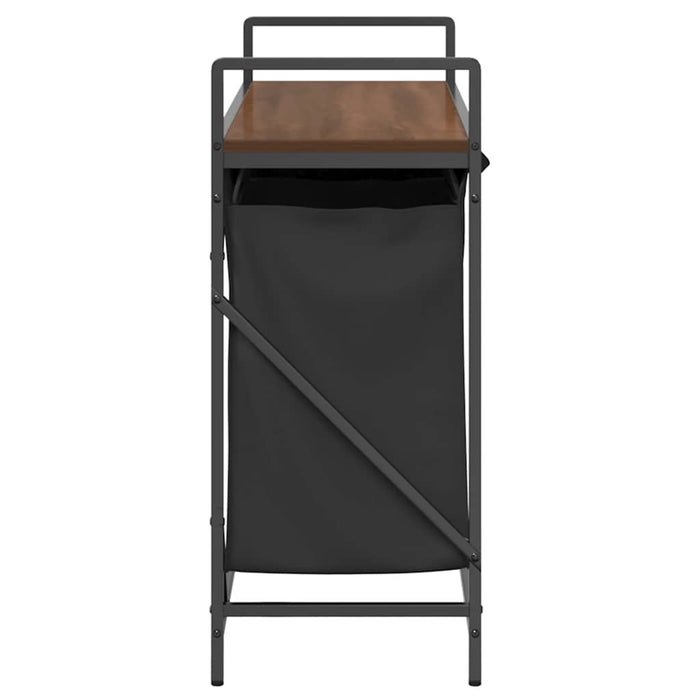 Cesto della Biancheria 3 Scomparti con Ripiano Rovere Marrone 859064