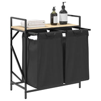 Cesto per la Biancheria 2 Scomparti con Ripiano Rovere Sonoma 859066