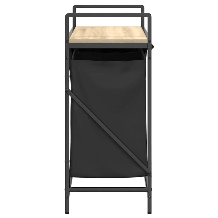 Cesto per la Biancheria 2 Scomparti con Ripiano Rovere Sonoma 859066