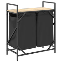 Cesto per la Biancheria 2 Scomparti con Ripiano Rovere Sonoma 859066