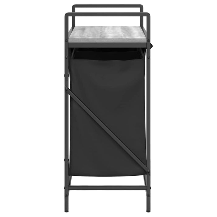 Cesto per la Biancheria 2 Scomparti con Ripiano Grigio Sonoma 859068