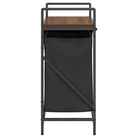 Cesto della Biancheria 2 Scomparti con Ripiano Rovere Marrone 859069