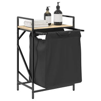 Cesto della Biancheria 1 Scomparto con Ripiano Sonoma Rovere