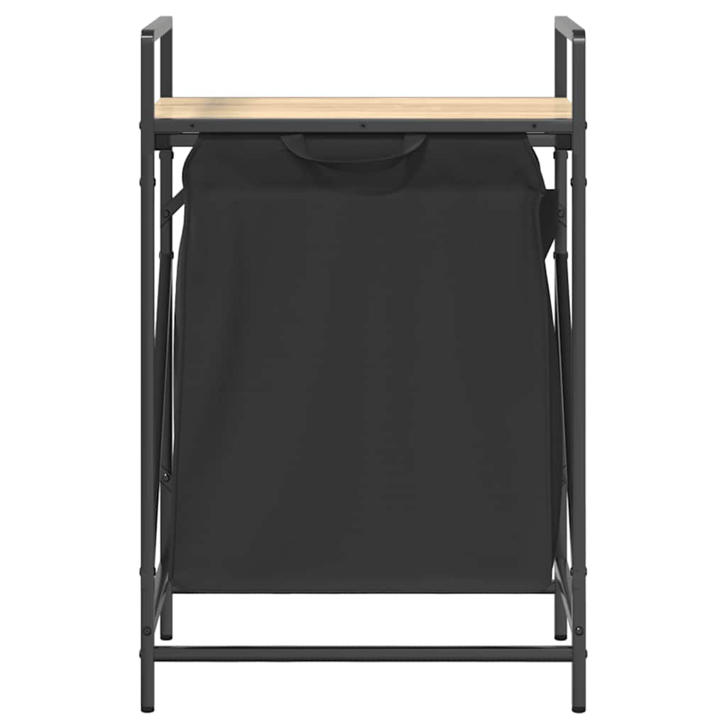 Cesto della Biancheria 1 Scomparto con Ripiano Sonoma Rovere 859071