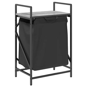 Cesto della Biancheria 1 Scomparto con Ripiano Grigio Sonoma