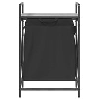 Cesto della Biancheria 1 Scomparto con Ripiano Grigio Sonoma