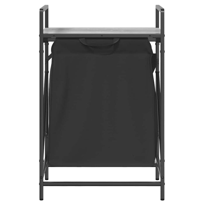 Cesto della Biancheria 1 Scomparto con Ripiano Grigio Sonoma