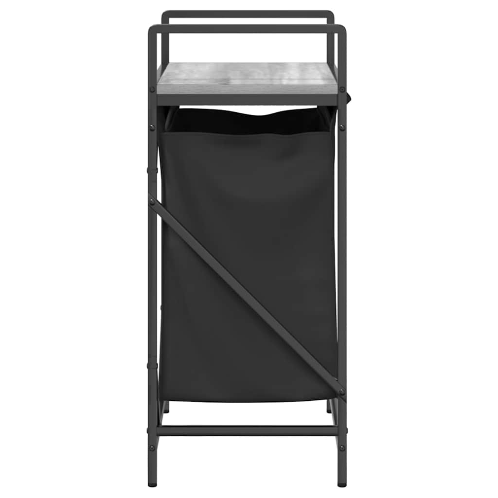 Cesto della Biancheria 1 Scomparto con Ripiano Grigio Sonoma