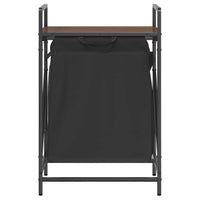 Cesto della Biancheria 1 Scomparto con Ripiano Rovere Marrone 859074