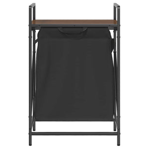 Cesto della Biancheria 1 Scomparto con Ripiano Rovere Marrone 859074