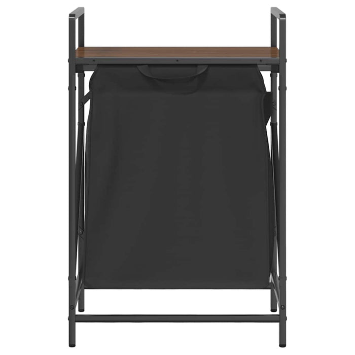 Cesto della Biancheria 1 Scomparto con Ripiano Rovere Marrone 859074