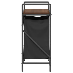 Cesto della Biancheria 1 Scomparto con Ripiano Rovere Marrone 859074