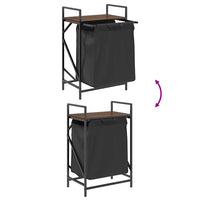 Cesto della Biancheria 1 Scomparto con Ripiano Rovere Marrone 859074