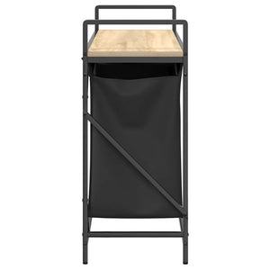 vidaXL Cesto della Biancheria 2 Scomparti con Ripiano Rovere Sonoma