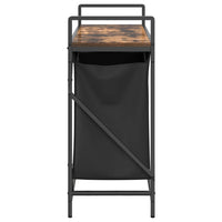 Cesto Portabiancheria 2 Scomparti con Ripiano Rovere Fumo 859077