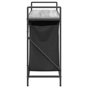 Cesto della Biancheria 2 Scomparti con Ripiano Grigio Sonoma 859078