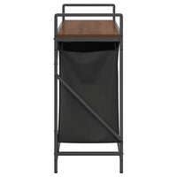 Cesto della Biancheria 2 Scomparti con Ripiano Rovere Marrone 859079