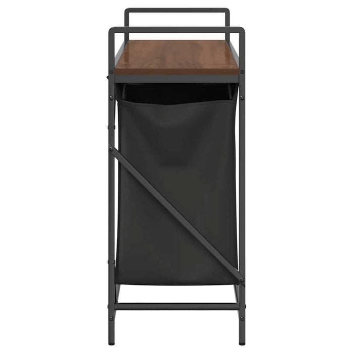 Cesto della Biancheria 2 Scomparti con Ripiano Rovere Marrone 859079