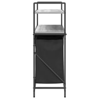 Cesto Portabiancheria 3 Scomparti con Ripiani Grigio Sonoma 859083