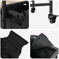 Cesto per la Biancheria 3 Scomparti con Ruote Rovere Sonoma 859091