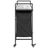 Cesto Portabiancheria 3 Scomparti con Ruote Grigio Sonoma 859093