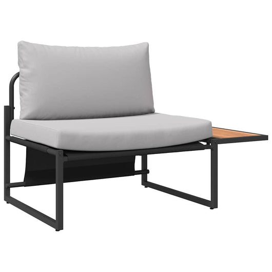 Set Divano da Giardino 2 pz-Sofa da Giardino-Divanetto da esterno Grigio chiaro Acciaio