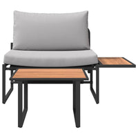 Set Divano da Giardino 2 pcs Grigio chiaro Acciaio 42004141